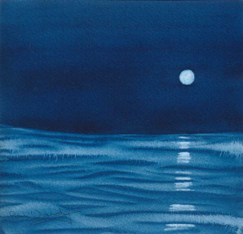 Sea and Moon print | print for sale |